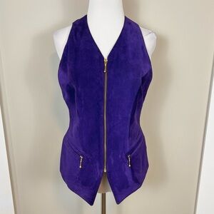 Vintage Danier Deep Purple Real Leather Vest